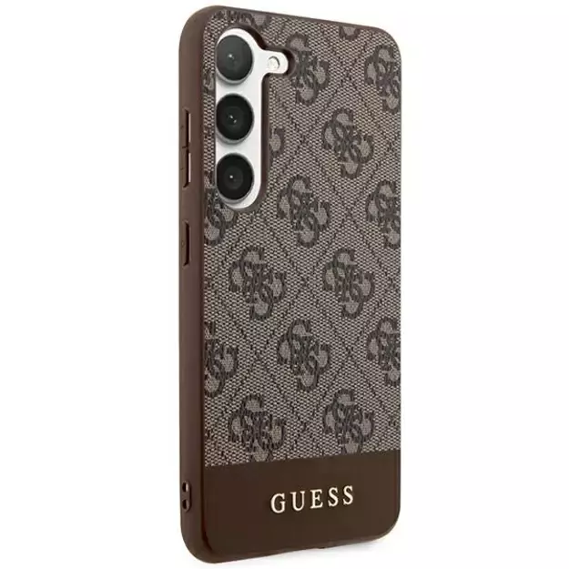 Guess 4G Stripe Collection case for Samsung Galaxy S24+ - brown 10