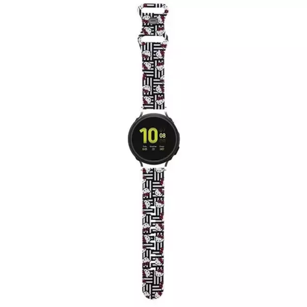 Hello Kitty Silicone Heads & Stripes universal 20mm - black