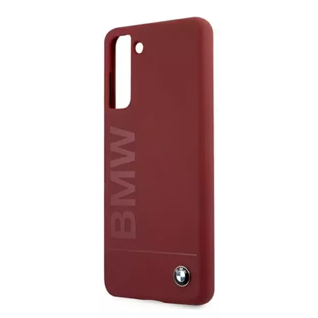 Etui BMW BMHCS21MSLBLRE S21+ G996 czerwony/red hardcase Silicone Signature Logo 5