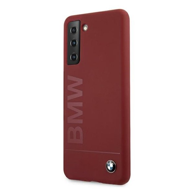 Etui BMW BMHCS21MSLBLRE S21+ G996 czerwony/red hardcase Silicone Signature Logo 8