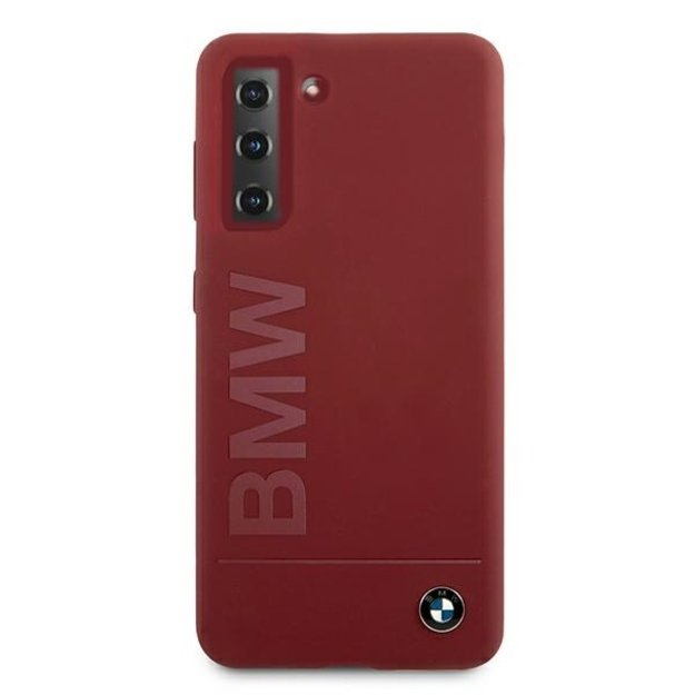Etui BMW BMHCS21MSLBLRE S21+ G996 czerwony/red hardcase Silicone Signature Logo 9