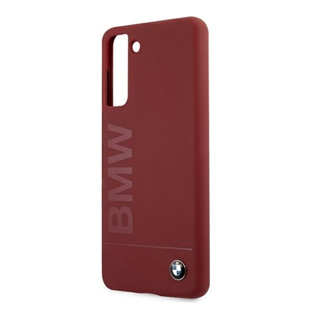 Etui BMW BMHCS21MSLBLRE S21+ G996 czerwony/red hardcase Silicone Signature Logo 12