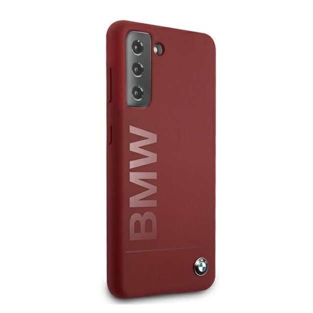 Etui BMW BMHCS21MSLBLRE S21+ G996 czerwony/red hardcase Silicone Signature Logo 10