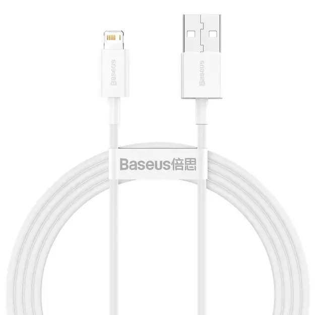 Baseus Superior USB - Lightning cable 2.4A 1.5 m White (CALYS-B02)