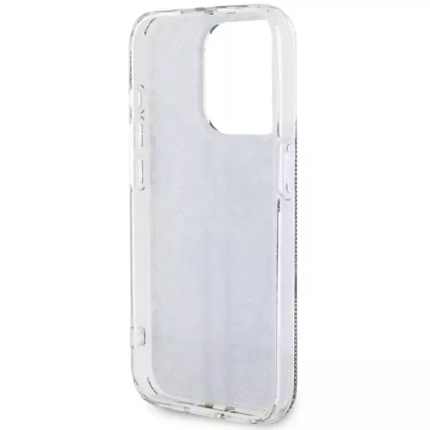 Guess IML 4G Gold Stripe case for iPhone 15 Pro - brown 13