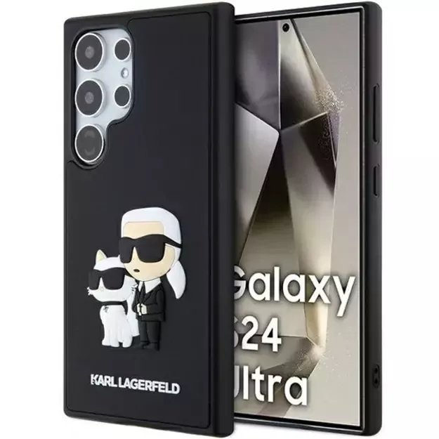 Karl Lagerfeld 3D Rubber Karl&amp Choupette case for Samsung Galaxy S24 Ultra - black