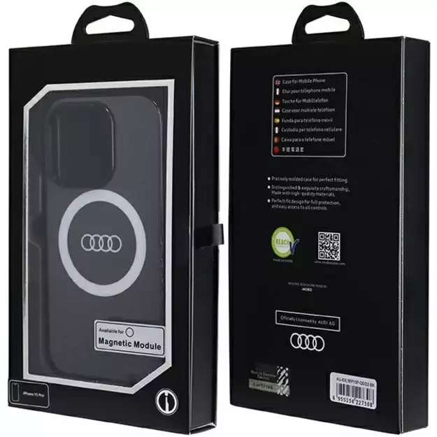 Audi IML Big Logo MagSafe case for iPhone 15 Pro - black 6