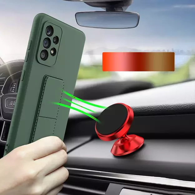 Wozinsky Kickstand Case Silicone Stand Cover for Samsung Galaxy A13 5G Red 19