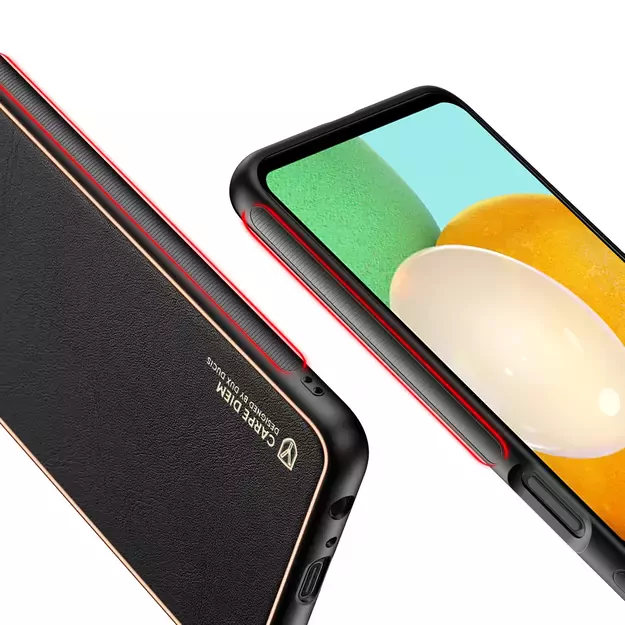 Dux Ducis Yolo elegant cover made of ecological leather for Samsung Galaxy A13 5G black 19