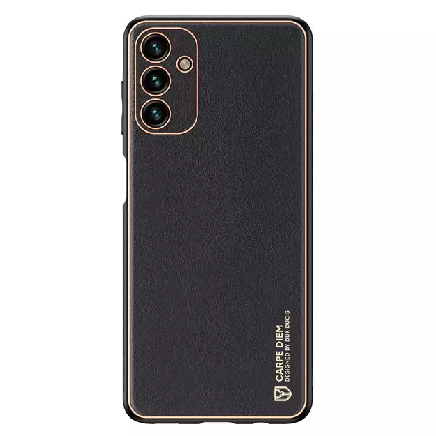 Dux Ducis Yolo elegant cover made of ecological leather for Samsung Galaxy A13 5G black 13