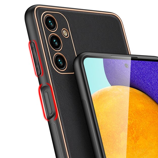 Dux Ducis Yolo elegant cover made of ecological leather for Samsung Galaxy A13 5G black 6