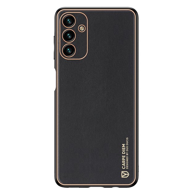 Dux Ducis Yolo elegant cover made of ecological leather for Samsung Galaxy A13 5G black 1