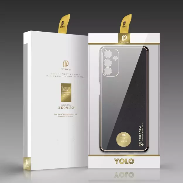 Dux Ducis Yolo elegant cover made of ecological leather for Samsung Galaxy A13 5G black 16