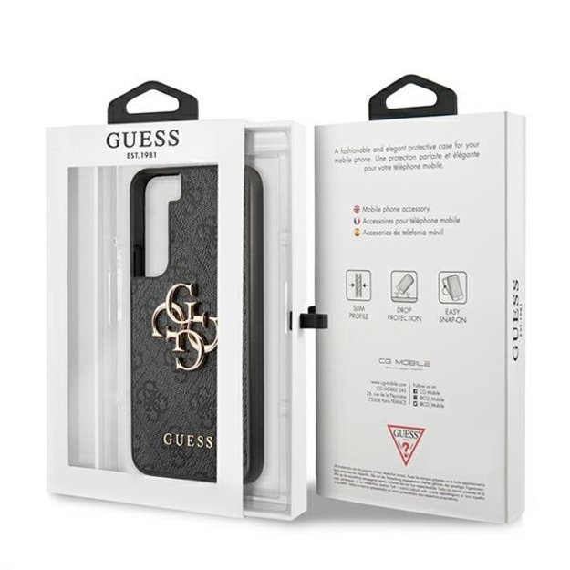 Guess GUHCS22S4GMGGR S901 S22 szary/grey hardcase 4G Big Metal Logo 7