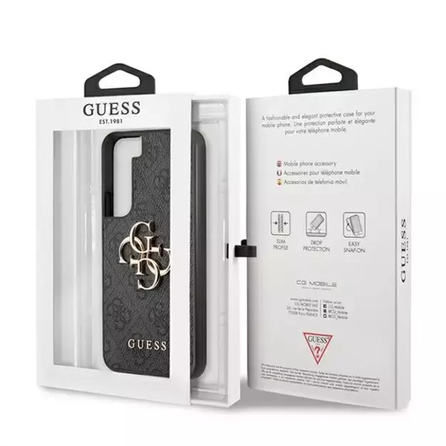 Guess GUHCS22S4GMGGR S901 S22 szary/grey hardcase 4G Big Metal Logo 14