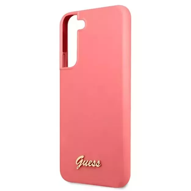 Guess GUHCS22MLSLMGFU S22+ S906 fuchsia/fuchsia hardcase Silicone Script Metal Logo 5