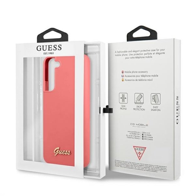 Guess GUHCS22MLSLMGFU S22+ S906 fuchsia/fuchsia hardcase Silicone Script Metal Logo 14