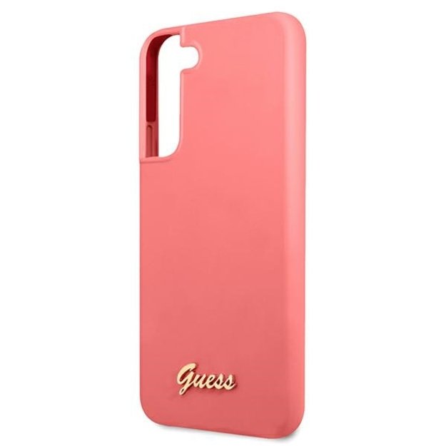 Guess GUHCS22MLSLMGFU S22+ S906 fuchsia/fuchsia hardcase Silicone Script Metal Logo 12