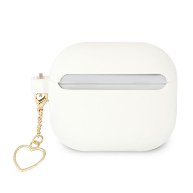 Guess GUA3LSCHSH AirPods 3 cover white/white Silicone Charm Heart Collection 1