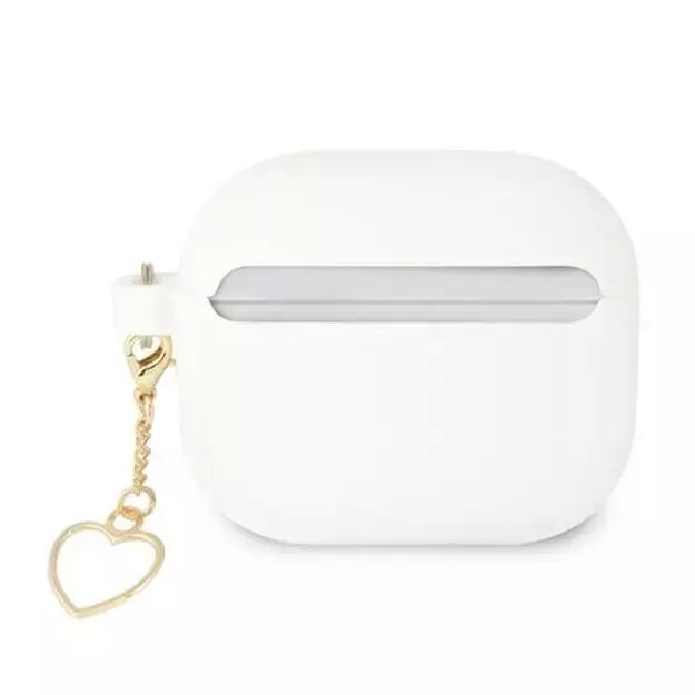 Guess GUA3LSCHSH AirPods 3 cover white/white Silicone Charm Heart Collection 3