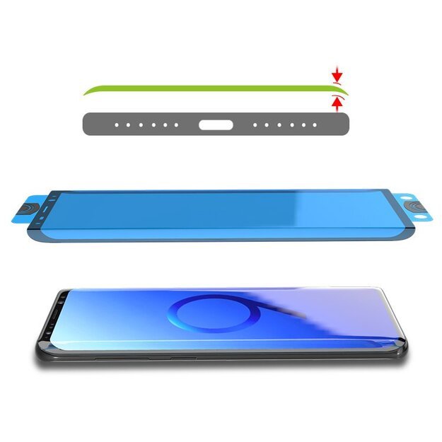 3D Edge Nano Flexi Glass Hybrid Full Screen Protector with frame for Xiaomi Mi 11 transparent 1