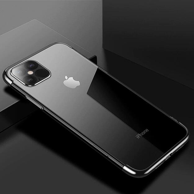 Clear Color Case Gel TPU Electroplating frame Cover for Xiaomi Mi 11 black 17