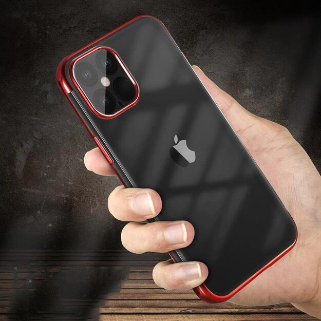 Clear Color Case Gel TPU Electroplating frame Cover for Xiaomi Mi 11 black 16
