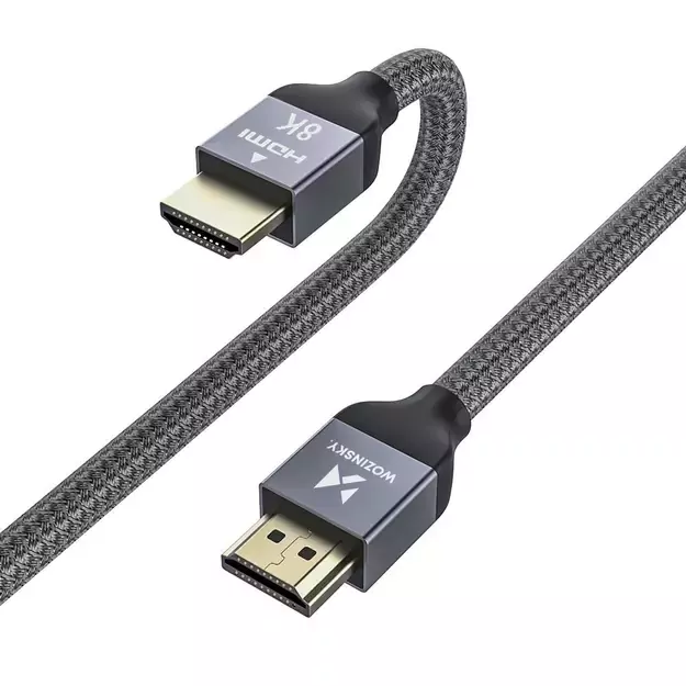 Wozinsky cable HDMI 2.1 8K 60 Hz 48 Gbps / 4K 120 Hz / 2K 144 Hz 2 m silver (WHDMI-20) 1