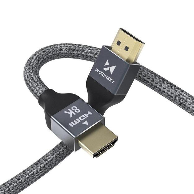 Wozinsky cable HDMI 2.1 8K 60 Hz 48 Gbps / 4K 120 Hz / 2K 144 Hz 2 m silver (WHDMI-20) 26