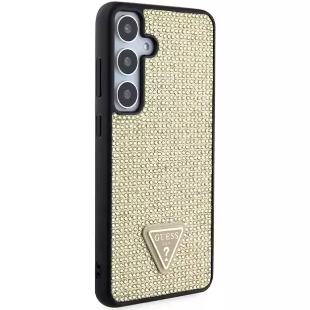 Guess Rhinestone Triangle case for Samsung Galaxy S24+ - gold 3