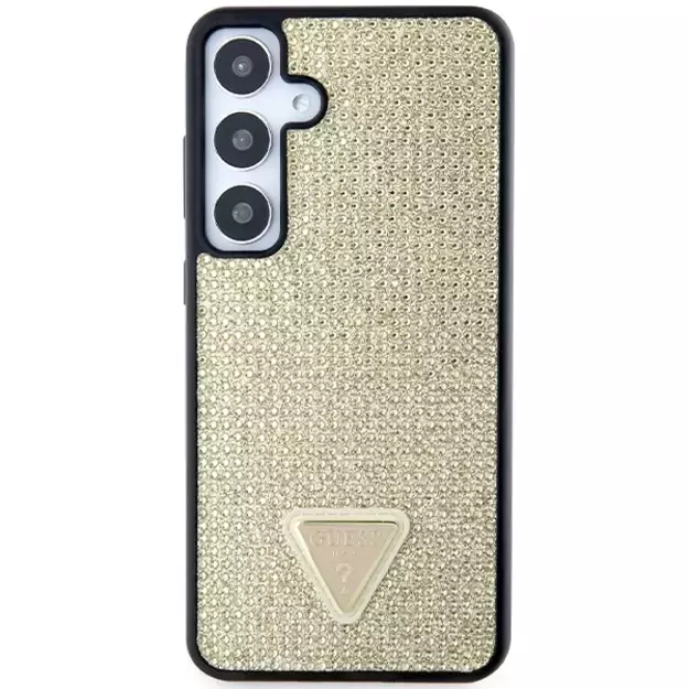 Guess Rhinestone Triangle case for Samsung Galaxy S24+ - gold 2