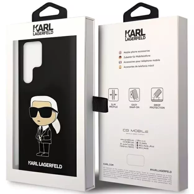 Karl Lagerfeld Silicone Ikonik case for Samsung Galaxy S24 Ultra - black 7