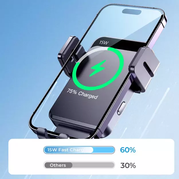 Joyroom JR-ZS219 electric dashboard mount with 15W inductive charger - black 21