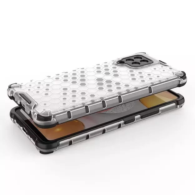 Honeycomb Case armor cover with TPU Bumper for Samsung Galaxy A42 5G green 6