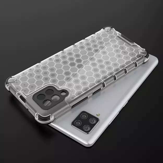 Honeycomb Case armor cover with TPU Bumper for Samsung Galaxy A42 5G green 13