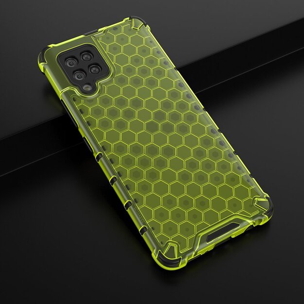 Honeycomb Case armor cover with TPU Bumper for Samsung Galaxy A42 5G green 16