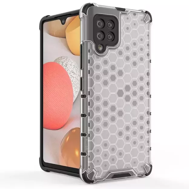 Honeycomb Case armor cover with TPU Bumper for Samsung Galaxy A42 5G green 5
