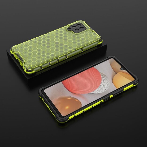 Honeycomb Case armor cover with TPU Bumper for Samsung Galaxy A42 5G green 15