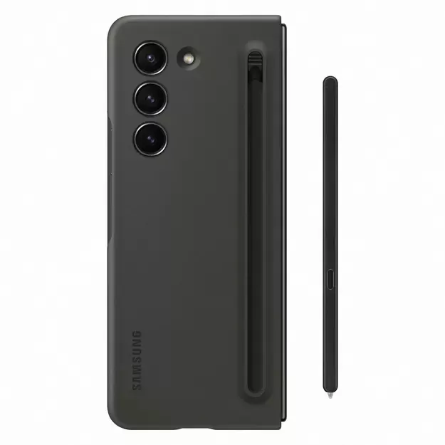 [RETURNED ITEM] Silicone Case Set for Samsung Galaxy Z Fold 5 Slim Case with Stylus + 25W USB C Wall Charger - Black 3