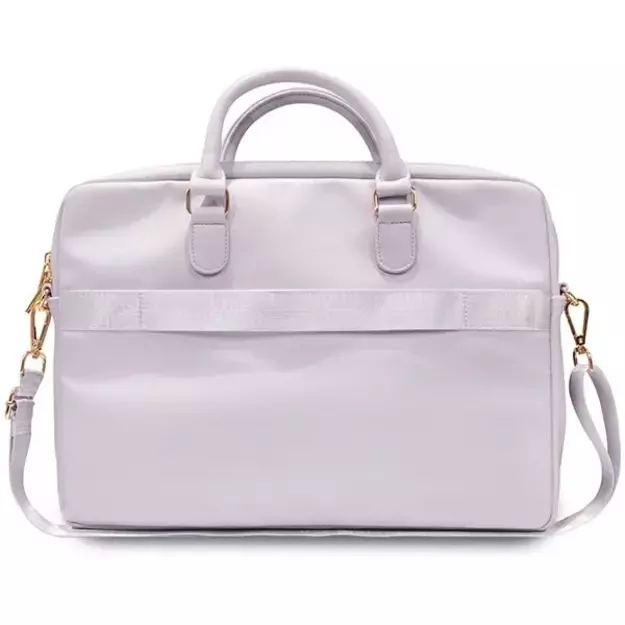 Guess Triangle 4G bag for a 16  laptop - purple 4