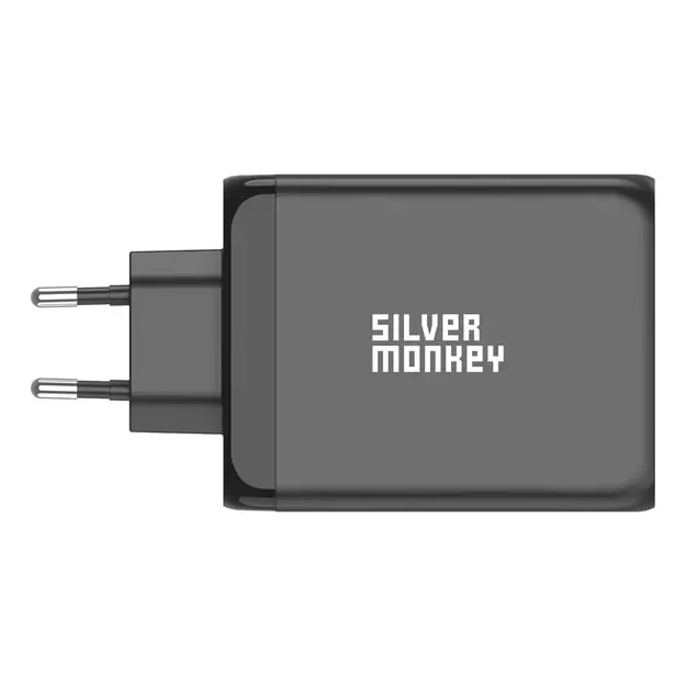 Silver Monkey SMA153 200W GaN charger 3xUSB-C PD USB-A QC 3.0 - black 2