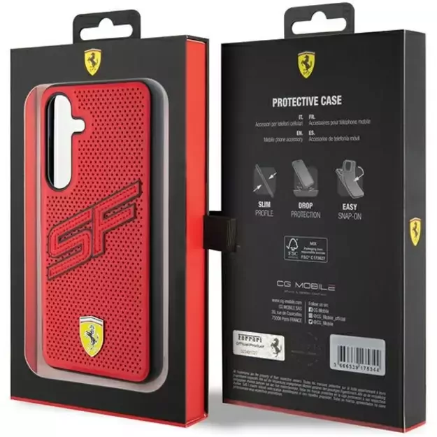 Ferrari Big SF Perforated case for Samsung Galaxy S24 - red 14