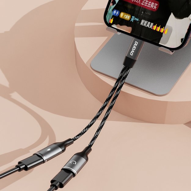 Dudao L13C+ 2in1 USB-C Adapter - Gray 6