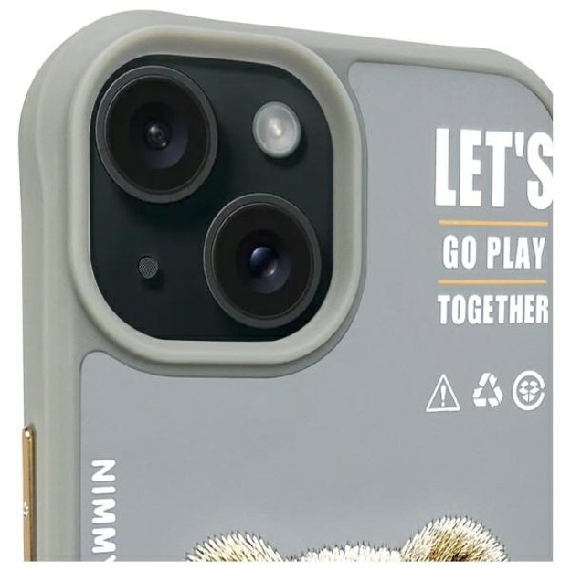 Nimmy Cool&amp Cute 2.0 Bear Case for iPhone 15 - Gray 2