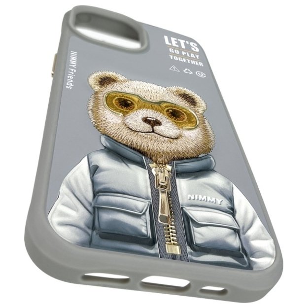 Nimmy Cool&amp Cute 2.0 Bear Case for iPhone 15 - Gray 8