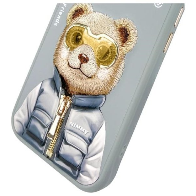 Nimmy Cool&amp Cute 2.0 Bear Case for iPhone 15 - Gray 9