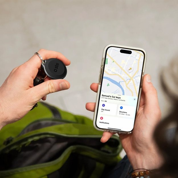 SBS Track My Circle Waterproof IP65 Locator Compatible with Apple Find My - Black 7