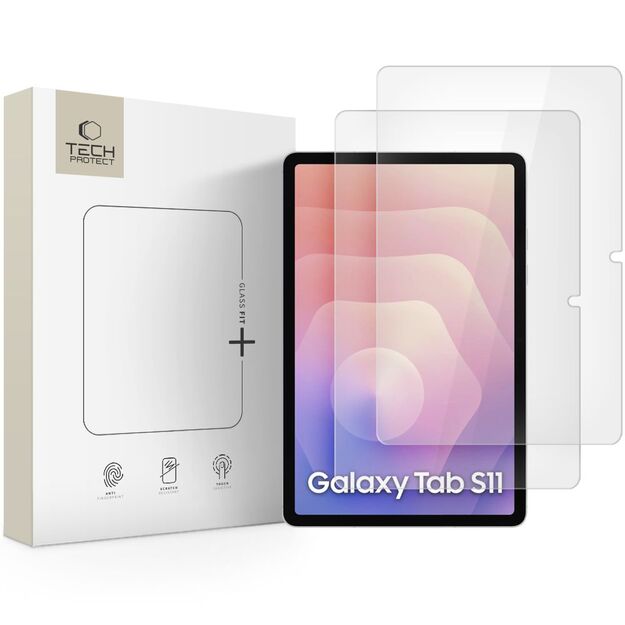 Tech-Protect Glass Fit+ 2-pack tempered glass for Samsung Galaxy Tab S11 11.0 - transparent