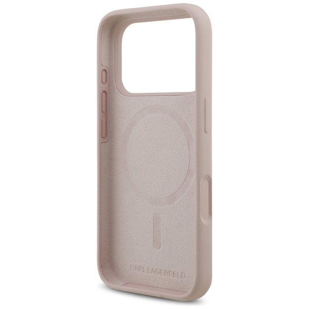 Karl Lagerfeld Silicone Karl&amp Choupette Ring MagSafe Case for iPhone 17 Pro - Pink 6