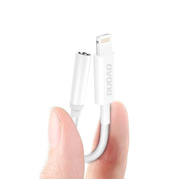 Dudao audio adapter headphone adapter from Lightning to 3.5 mm mini jack white (L16i white) 1